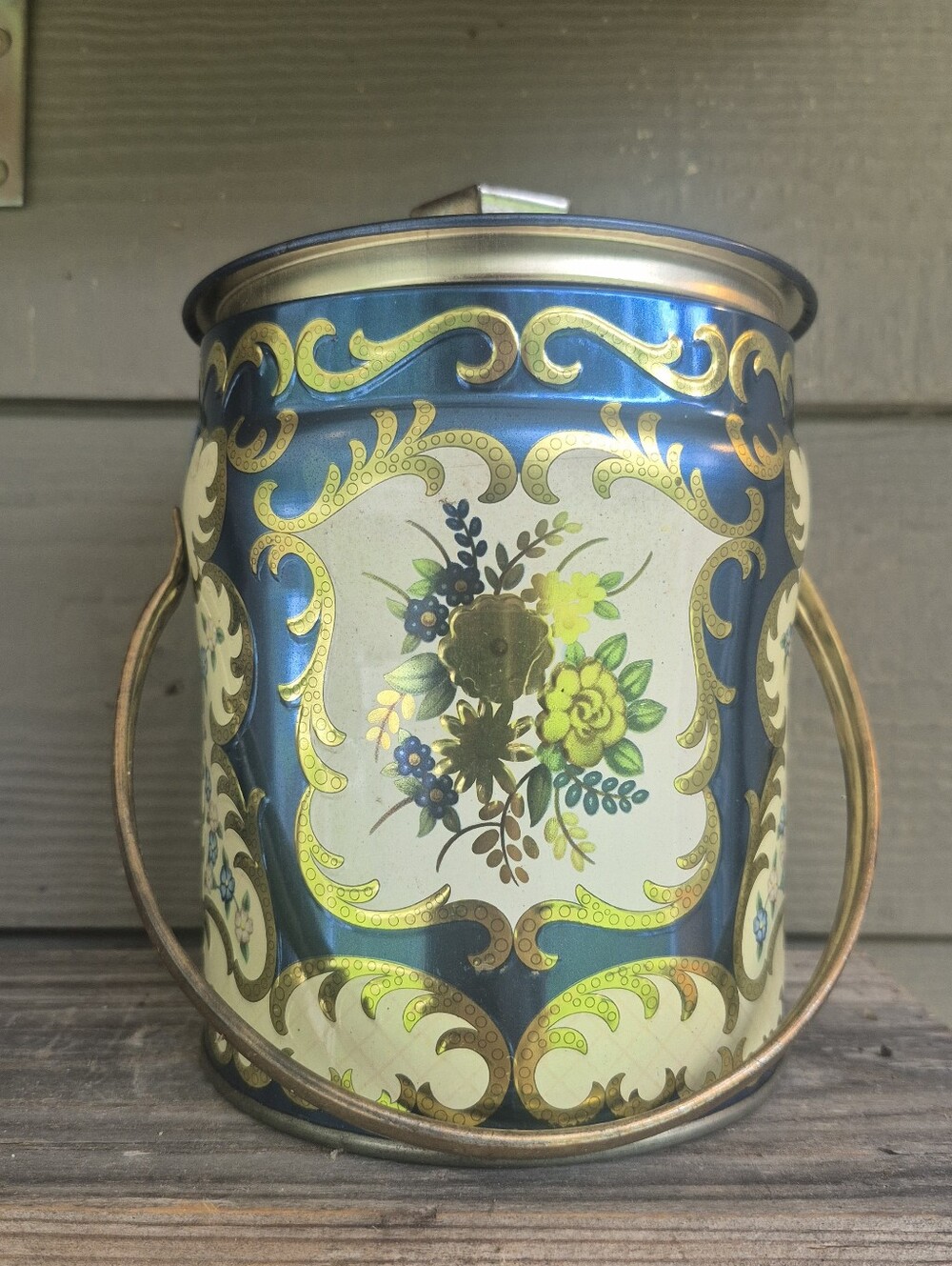 Mid Century Metal Candy Tin